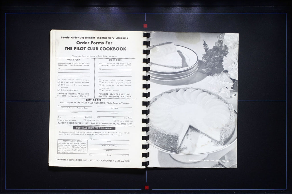 The Pilot Club Cookbook: 900 Favorite Cake Recipes (1965) - Montgomery, Alabama 