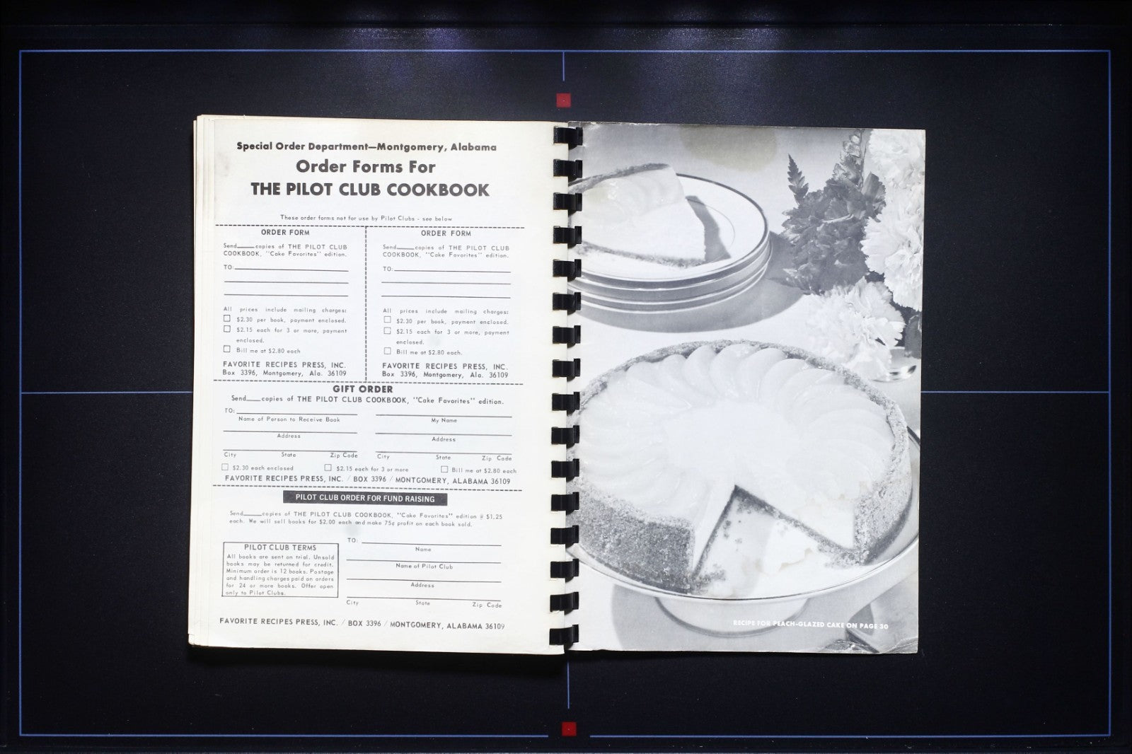 The Pilot Club Cookbook: 900 Favorite Cake Recipes (1965) - Montgomery, Alabama 