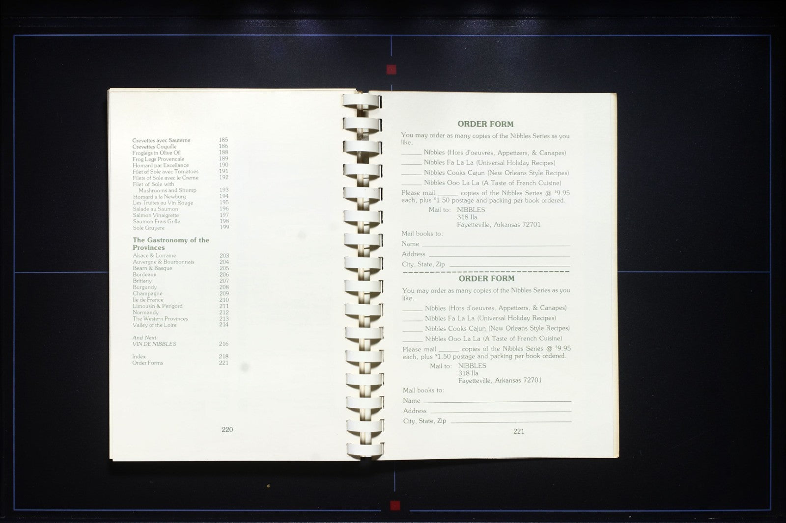 Nibbles Ooo La La (1984) - Fayetteville, Arkansas Cookbook - Vintage Recipes