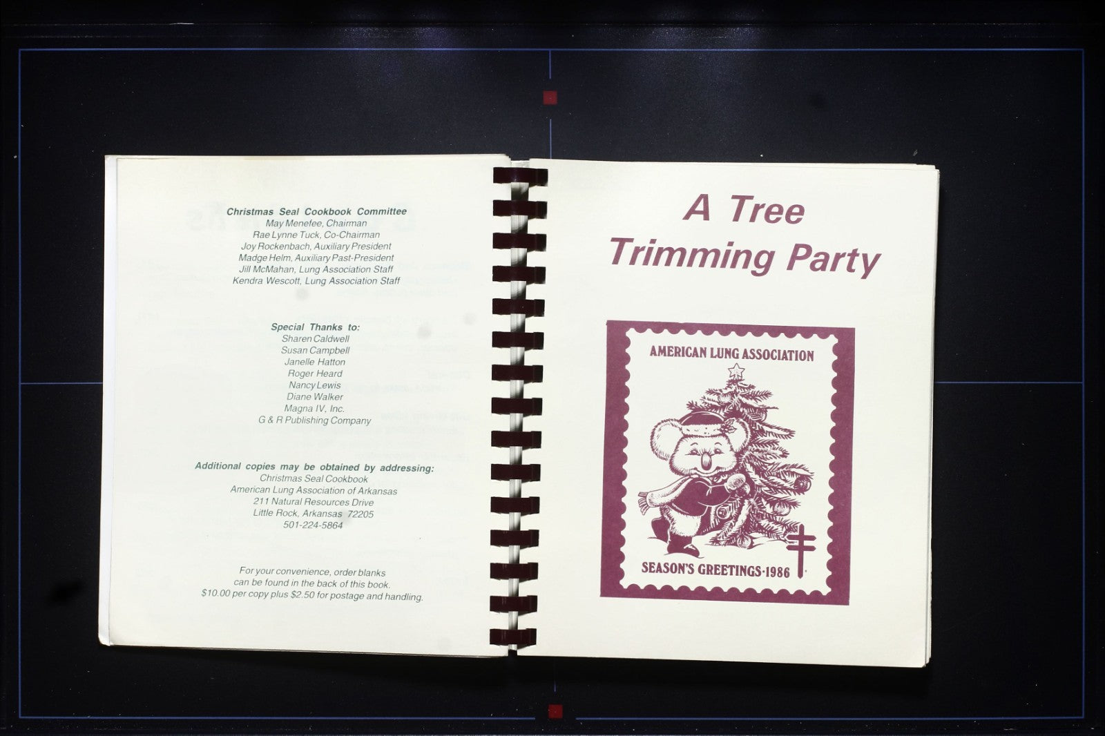 Christmas Seal Cookbook - Lung Association of Arkansas - Vintage Recipes