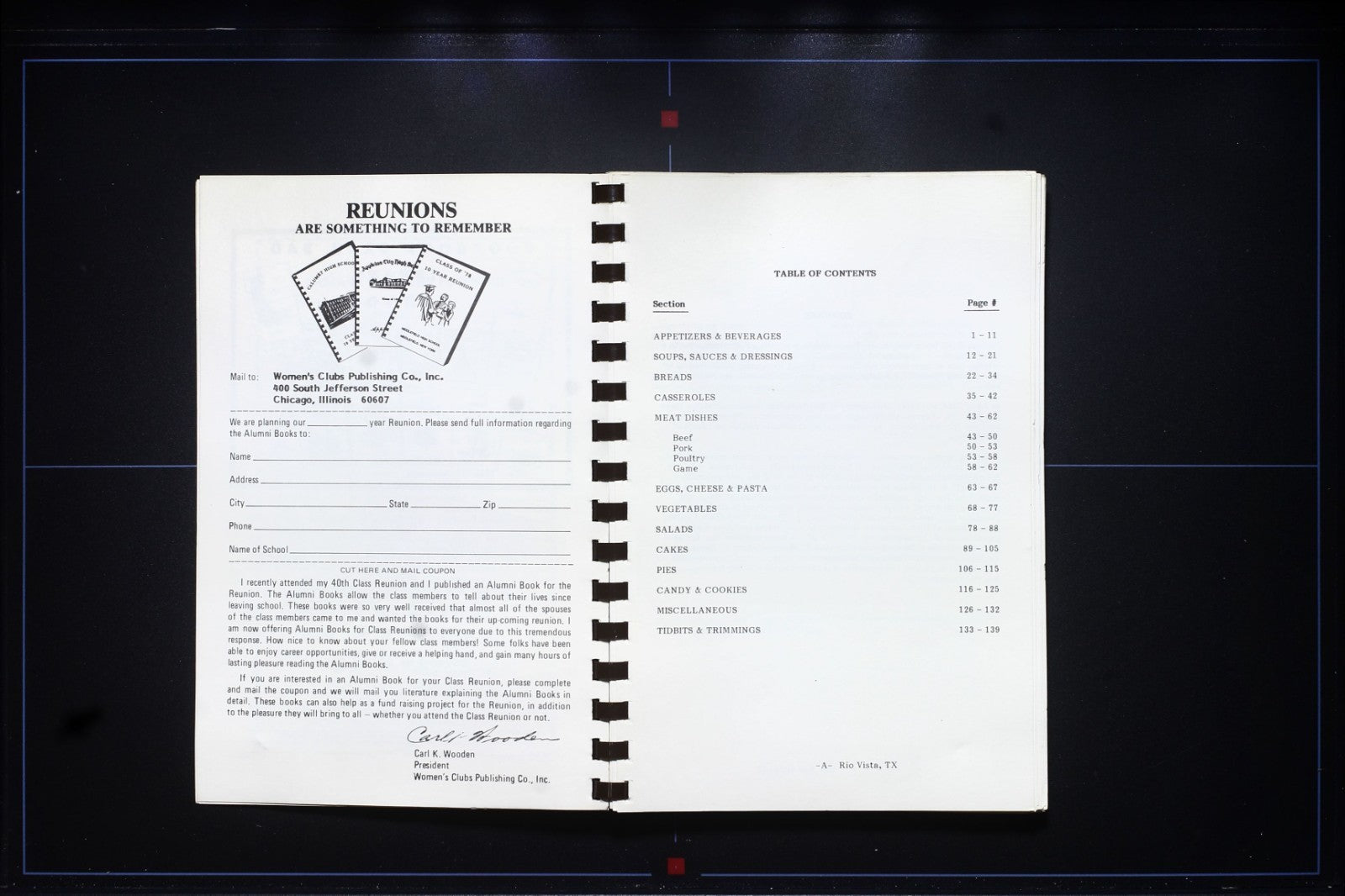 Rio Vista Civic Center Cookbook - Texas - Vintage Community Recipes