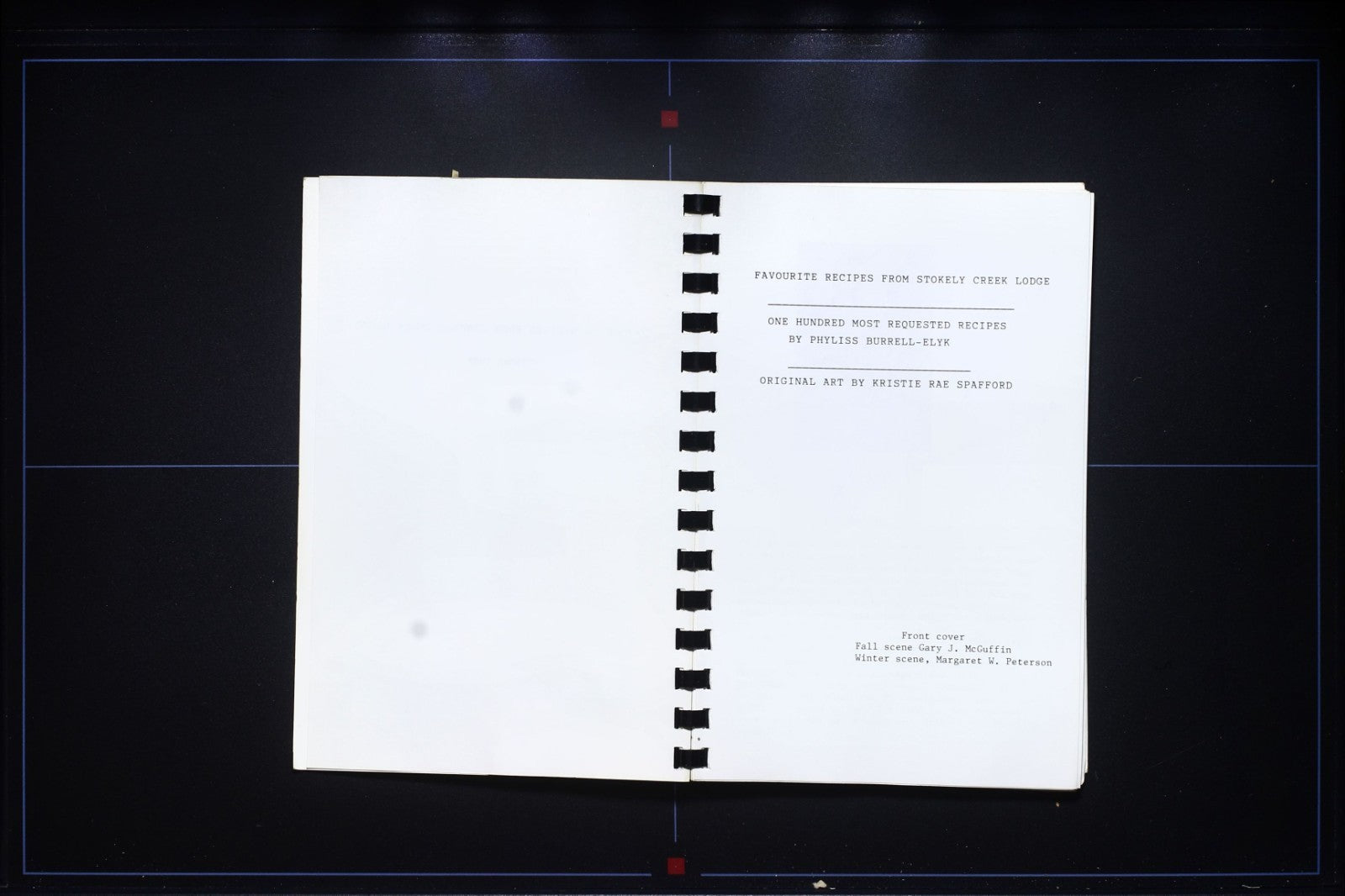 Stokely Creek Lodge Cookbook - Phyliss Burrell - Vintage Recipes