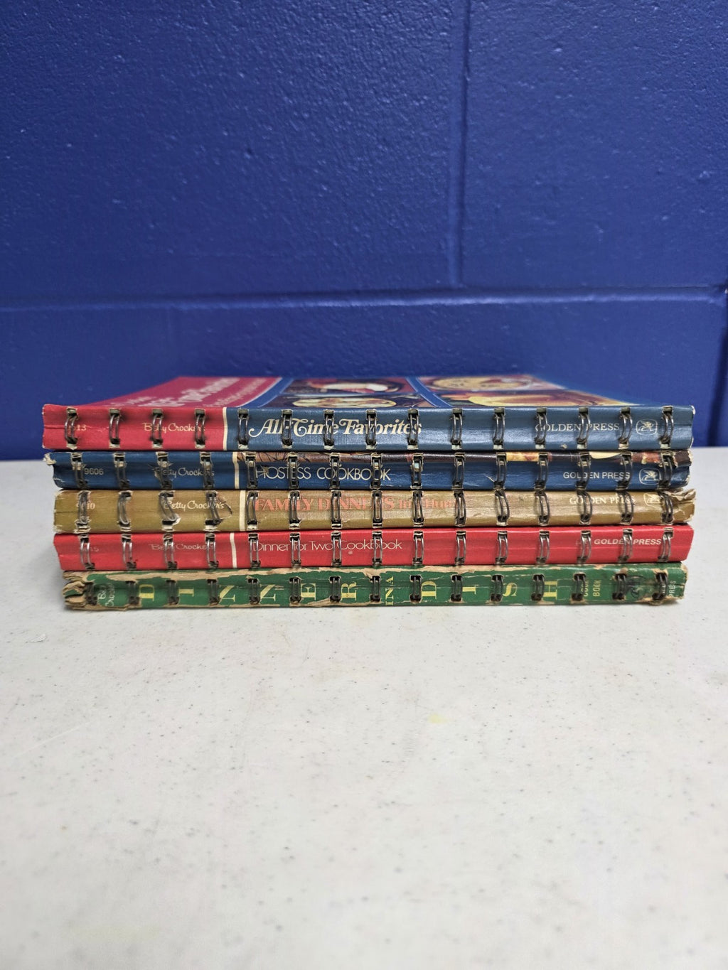 Betty Crocker Set of 5 Cookbooks 1960s Large Spirals - Family Dinners, Hostess