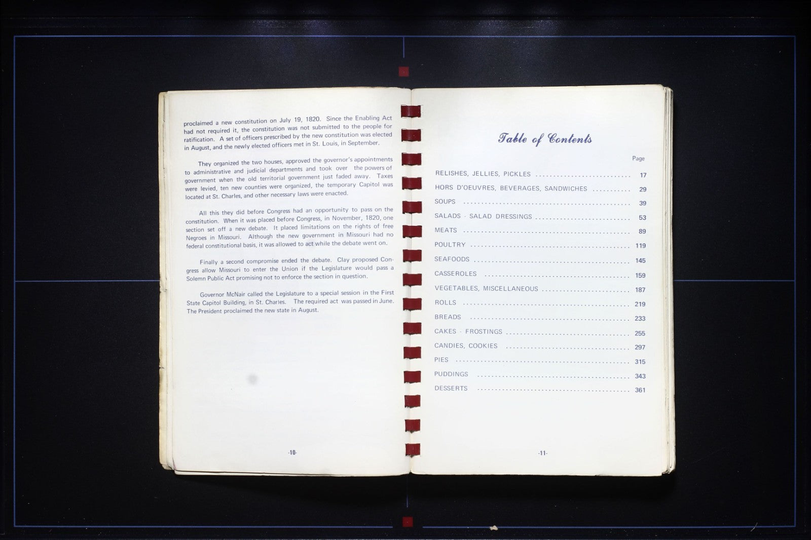 Missouri Sesquicentennial Cookbook (1971) - Vintage Recipes