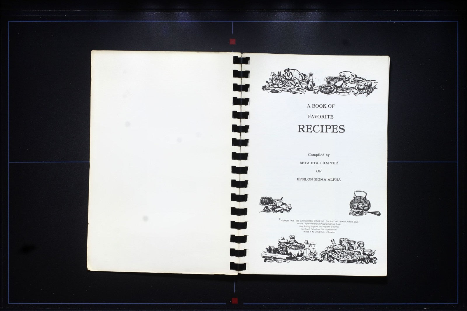 Beta Eta, Epsilon Sigma Alpha Cookbook (1988) - Vintage College Sorority Recipes