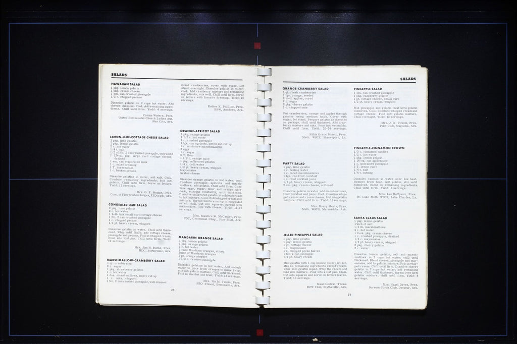 Favorite Recipes from Along the Mississippi Cookbook, 1965 - Arkansas, Louisiana