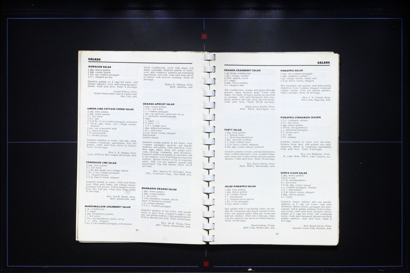 Favorite Recipes from Along the Mississippi Cookbook, 1965 - Arkansas, Louisiana