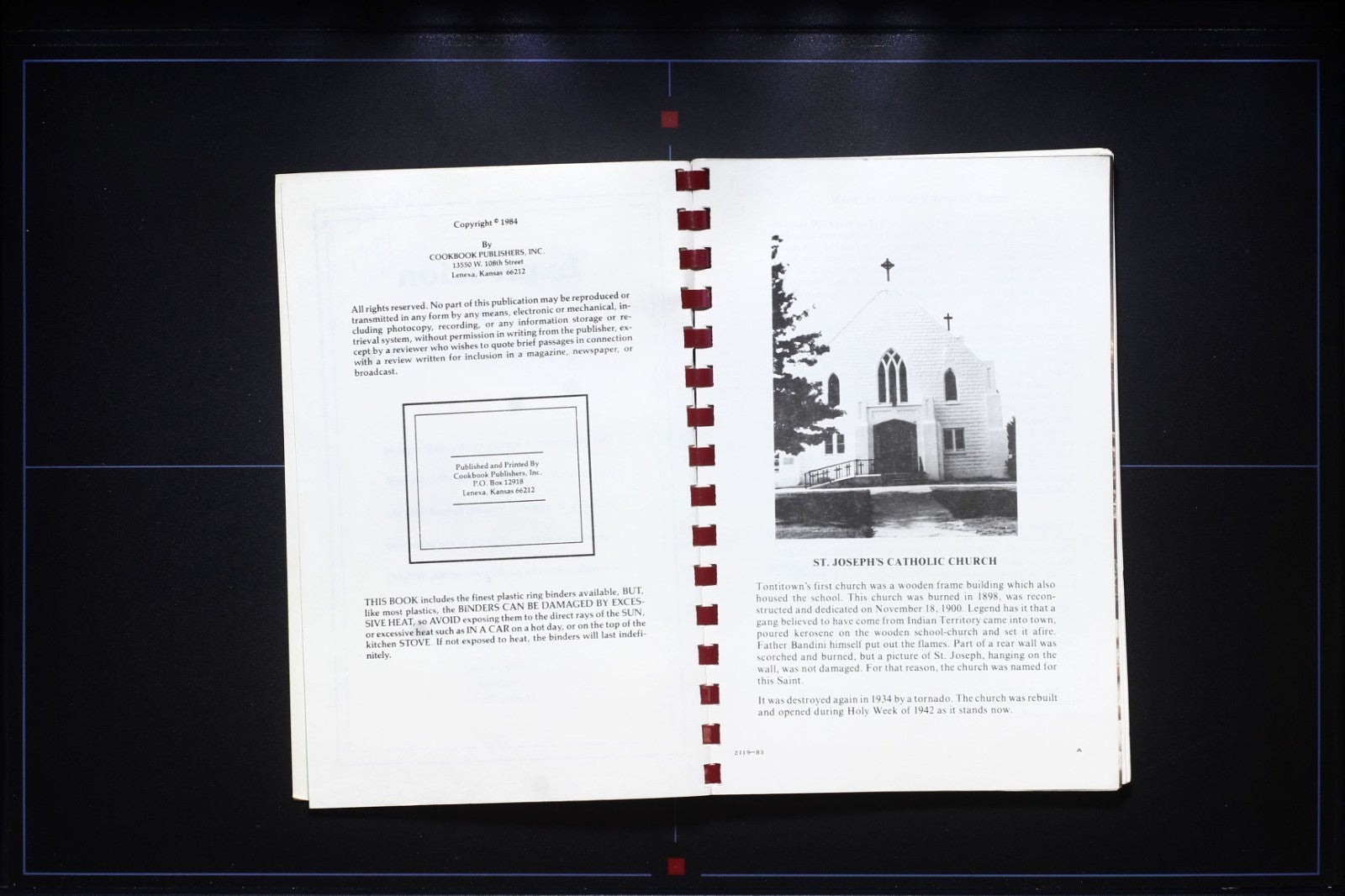 St. Joseph's Altar Society Cookbook (1983) - Tontitown, Arkansas Recipes