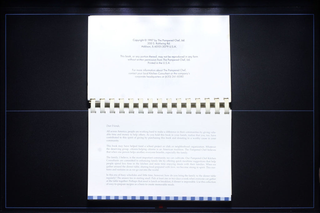 Recipes from the Heart Cookbook (1997) - Pampered Chef - American Cooking