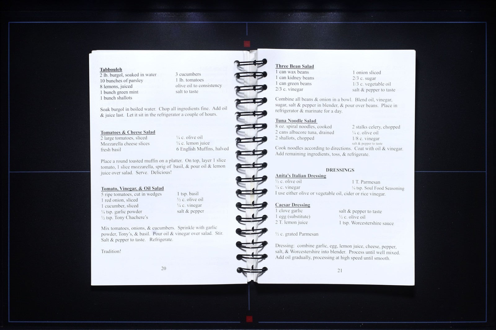 Marino's Sunday Dinner - Springdale, AR - Signed - Family Compilation Cookbook