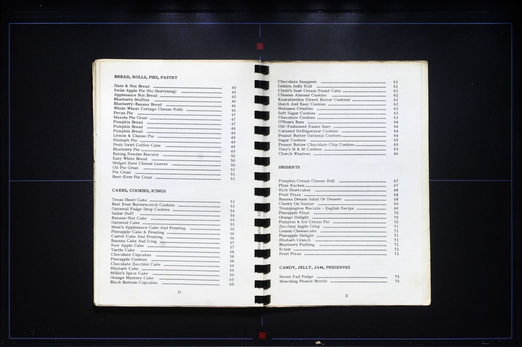 Sharing Recipes Cookbook - Unknown Locale - Vintage Desserts, See Index