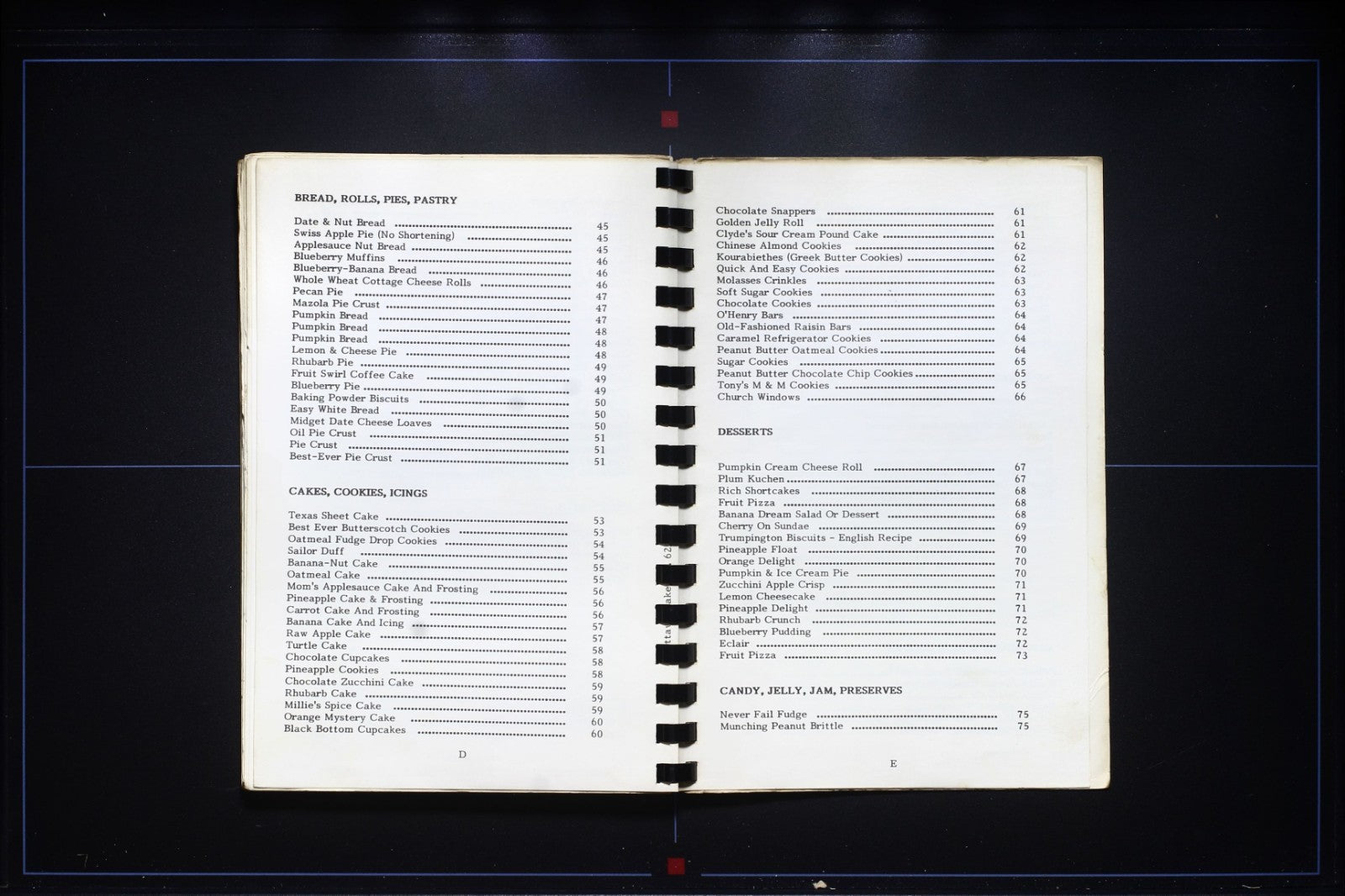 Sharing Recipes Cookbook - Unknown Locale - Vintage Desserts, See Index