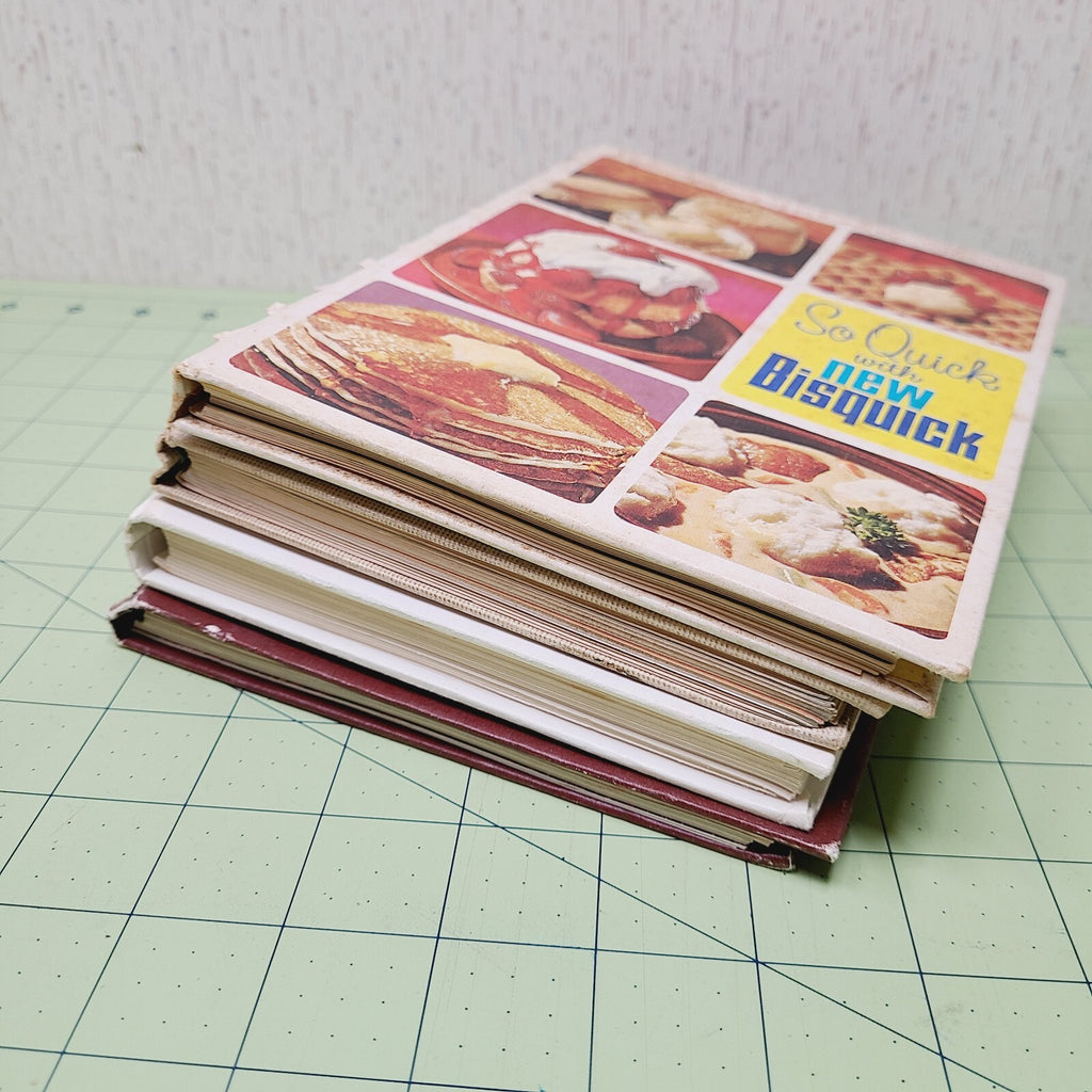 Lot of 4 - Spiral Cookbooks - Vintage: Hershey's, Bisquick, Betty Crocker, Rival