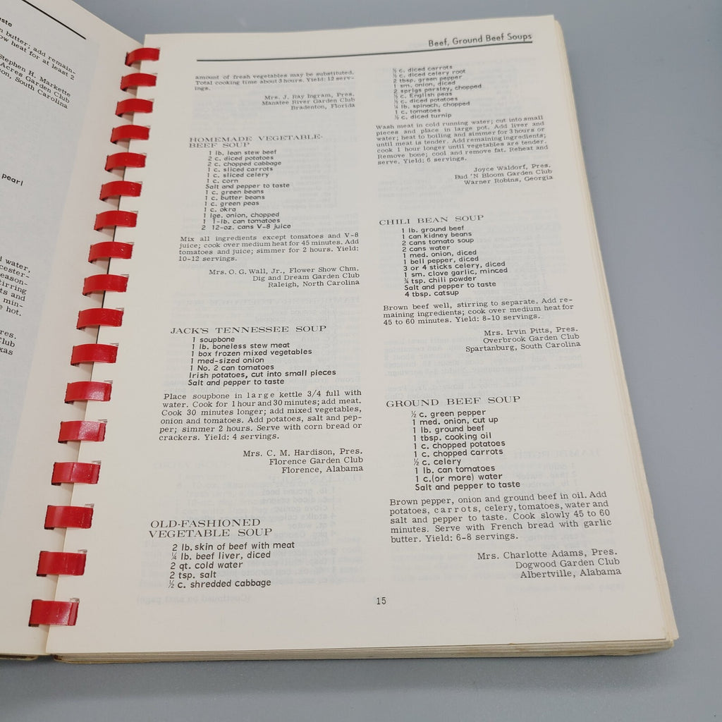 The Garden Club Cookbook Meats (1968) Montgomery Alabama - Vintage Spiral Bound