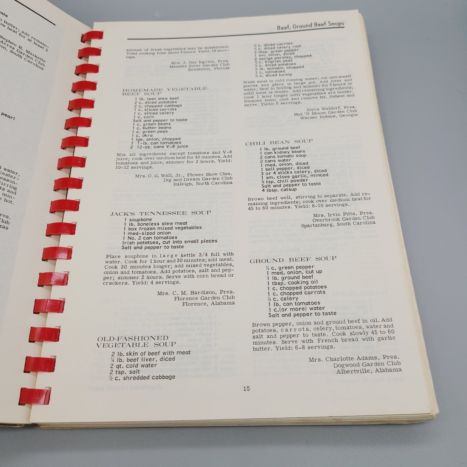 The Garden Club Cookbook Meats (1968) Montgomery Alabama - Vintage Spiral Bound