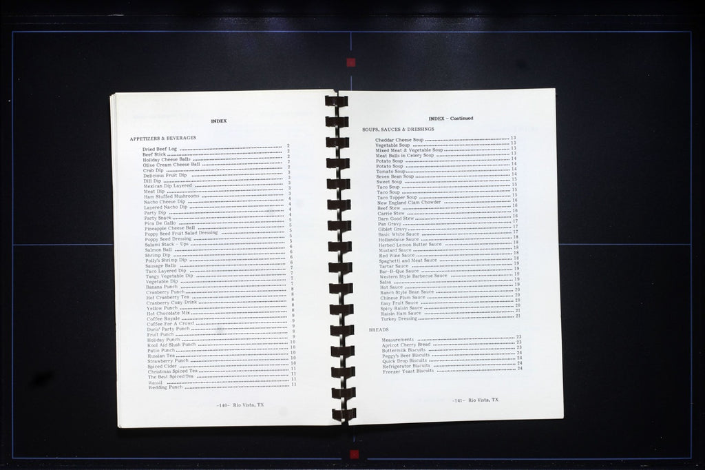 Rio Vista Civic Center Cookbook - Texas - Vintage Community Recipes